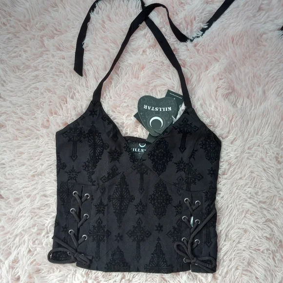 LAST 1!!! Killstar dbl corset Halter Top! nwt in bags! Victorian Gothic corset! - Picture 6 of 10